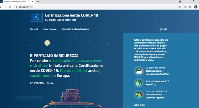 come richiedere green pass